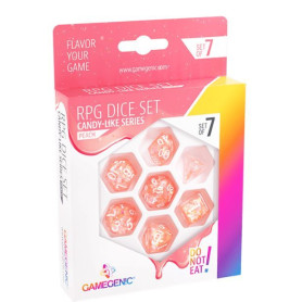 GAMEGENIC SET DADOS ROJO MELOCOTON