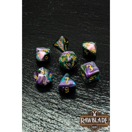 RAWBLADE SET DADOS GOTHIC COSMIC PURPLE