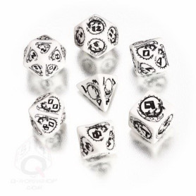 QW SET DADOS DRAGONES BLANCO
