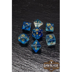 RAWBLADE SET DADOS MARBLE TRANSPARENT BLUE