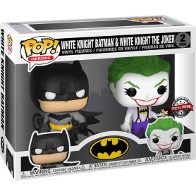 POP PACK 2 WHITE KNIGHT BATMAN AND WHITE KNIGHT THE JOKER DC