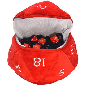 ULTRA PRO BOLSA PELUCHE PARA DADOS D20 ROJA