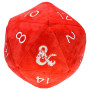 ULTRA PRO BOLSA PELUCHE PARA DADOS D20 ROJA