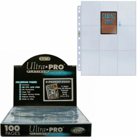 ULTRA PRO PLATINUM SERIES HOJA 9 BOLSILLOS