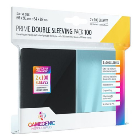 GAMEGENIC FUNDAS PRIME DOUBLE SLEEVING PACK (100)
