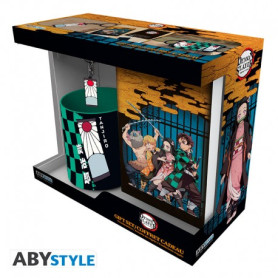PACK TAZA LLAVERO Y CUADERNO DEMON SLAYER