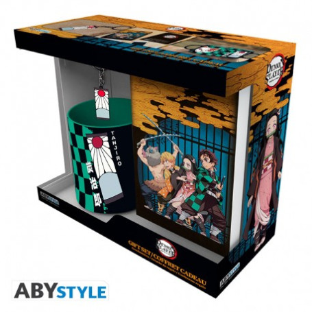 PACK TAZA LLAVERO Y CUADERNO DEMON SLAYER