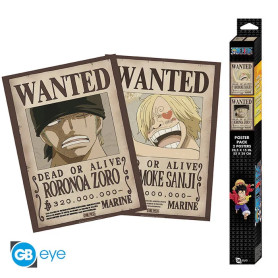 ONE PIECE SET 2 POSTER WANTED ZORO & SANJI