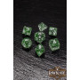 RAWBLADE SET DADOS TRANSPARENTE GLITTER VERDE
