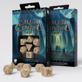 QW SET DADOS LA LLAMADA DE CTHULHU BEIGE