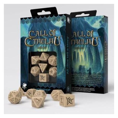 QW SET DADOS LA LLAMADA DE CTHULHU BEIGE