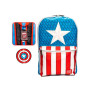 MOCHILA + PIN LOUNGEFLY CAPITAN AMERICA MARVEL