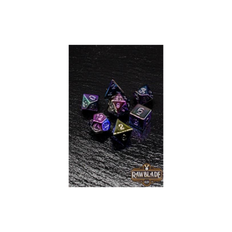 RAWBLADE SET DADOS ACRYLIC METALLIC RAINBOW